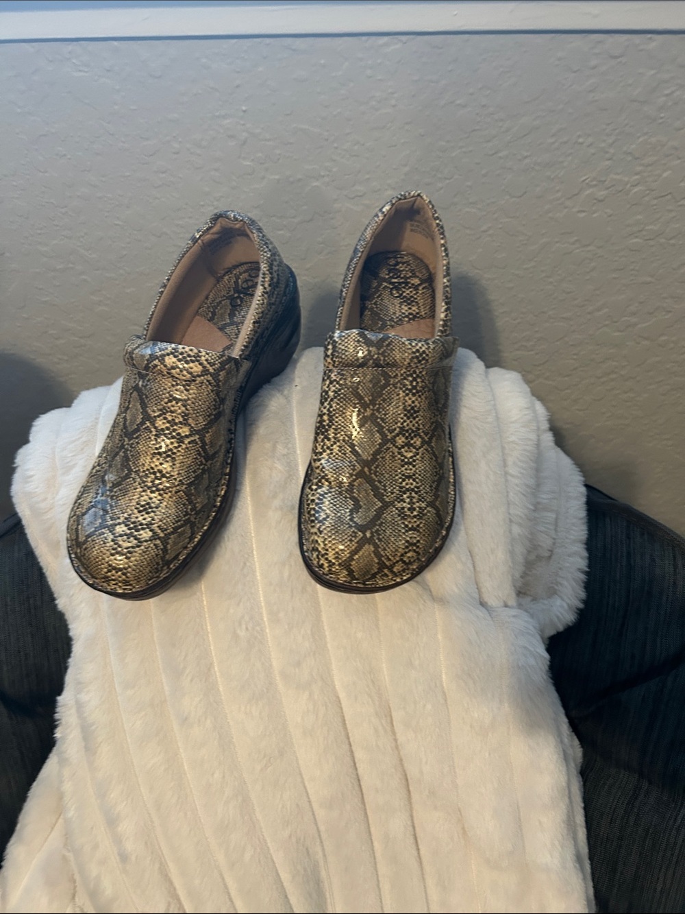 Slip-On Snake-Print Women's Loafer in Brown